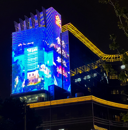 無錫新地假日廣場百仕達大廈LED網格屏項目