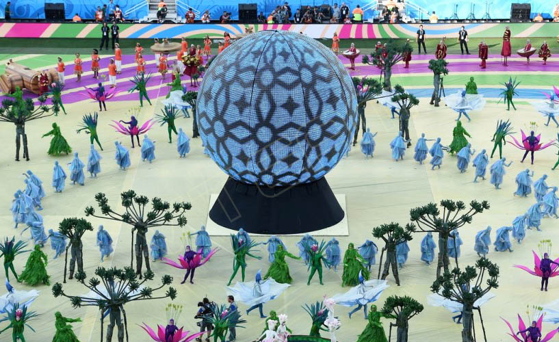 巴西世界杯“活的足球” LED軟屏MJ4-P44項目