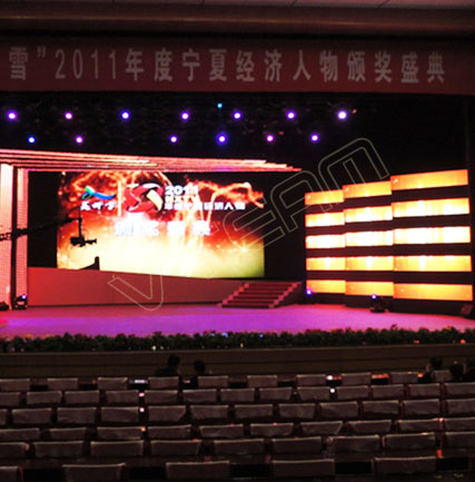 中國寧夏電視臺Cn-P10租賃LED顯示屏項目
