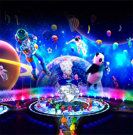 江蘇園博園光影秀《百年石光》LED地磚屏項(xiàng)目