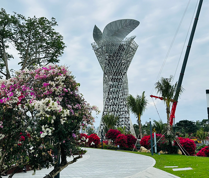 三亞崖州灣科技城迎賓塔LED網(wǎng)格屏項(xiàng)目